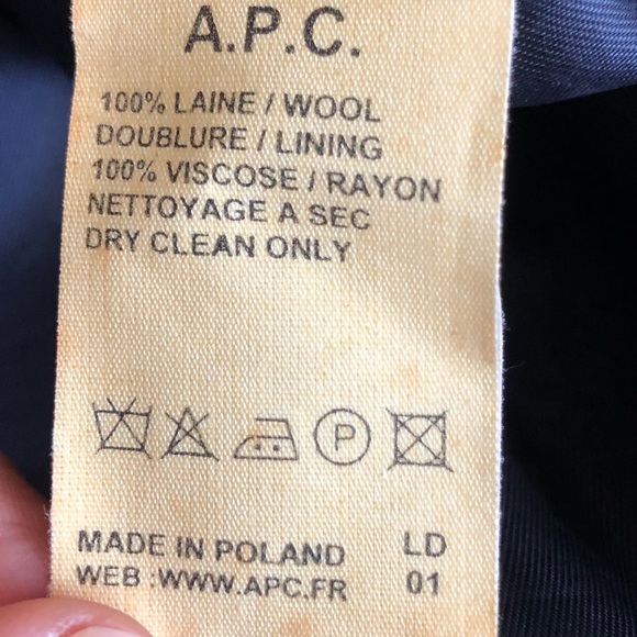 A.P.C. Buttoned Wool Skirt Sz M - Picture 7 of 7